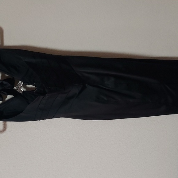 Vintage,Cache- Size 2, Black Haulter Streach Silk Midi . - Picture 9 of 9